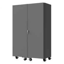 Load image into Gallery viewer, Durham Mobile Cabinet, 14 Gauge, 126 Bins, 3 shelves, 48 x 24 x 76 - image 2