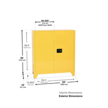 Load image into Gallery viewer, Red 40 Gal Paint and Ink Safety Cabinet | Tower | PI32XLEGS - PI32XLEGS - image 2
