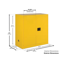 Load image into Gallery viewer, Gray, 30 Gal Flammable Liquid Cabinet, 1 Shelf, 2 Door, Self Close | 3010XGRAY - 3010XGRAY - image 2