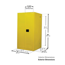 Load image into Gallery viewer, 60 Gal Blue Self Close Metal Corrosive Safety Cabinet | 2 Door | CRA6010X - CRA6010X - image 2
