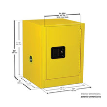 Load image into Gallery viewer, 4 Gal Blue Bench Top Metal Corrosive Safety Cabinet | Self Close | CRA1903X - CRA1903X - image 2