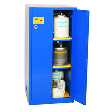Load image into Gallery viewer, 60 Gal Blue Manual Close Metal Corrosive Safety Cabinet | 2 Door | CRA62X - CRA62X - image 2