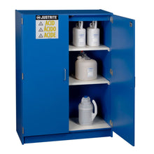 Load image into Gallery viewer, Blue Wood Laminate Safety Cabinet | 2 Shelf, 2 Door | 24150 | Justrite - image 2