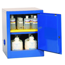 Load image into Gallery viewer, 4 Gal Blue Bench Top Metal Corrosive Safety Cabinet | Manual Close | CRA1904X - CRA1904X - image 2