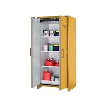 Load image into Gallery viewer, Yellow 30 Gallon 90-Minute EN Flammable Safety Cabinet | 2 Hybrid-Close Doors | 22605 | Justrite - image 3