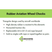 Load image into Gallery viewer, 21" Rubber Aircraft Wheel Chocks, Roped Pair | RC5521-P - RC5521-P - image 3