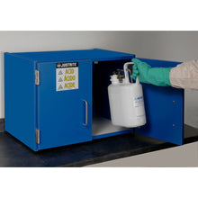 Load image into Gallery viewer, Blue Wood Laminate Countertop Corrosives Cabinet | 2 Door | 24120 | Justrite - image 3