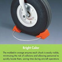Load image into Gallery viewer, Orange 5.5" Small Aircraft Wheel Chocks, Roped Pair | UC200-S - UC200-S - image 4