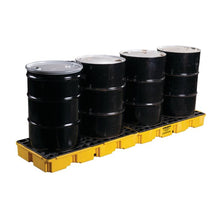 Load image into Gallery viewer, Yellow 4 Drum Modular Spill Containment Platform With Drain IL | 1647D - 1647D - image 4