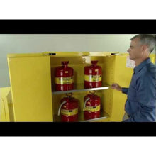 Load image into Gallery viewer, White 55 Gal Safety Cabinet With Drum Rollers | Manual-Close Doors | 896265 - 896265 - image 4