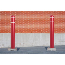 Load image into Gallery viewer, Red 6"x 56" Bollard Post Cover | White Reflective Stripes | 1736RWS - 1736RWS - image 4