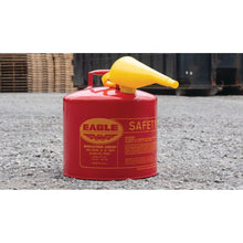 Load image into Gallery viewer, 5 Gal Red Steel Safety Can for Flammables | Funnel | Type I | UI50FS | Eagle - image 4