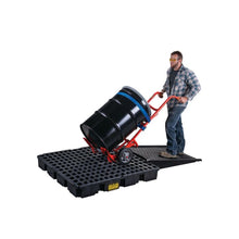 Load image into Gallery viewer, Black 4 Drum Modular Spill Containment Platform With Drain | 1635BD - 1635BD - image 4