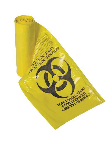 Justrite 05902 INFECT LINEN BAG,15G,100CT,YEL