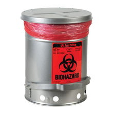 Load image into Gallery viewer, Justrite 05914 CAN, BIOHAZD W/SNDGRD, 6G, SLV