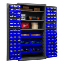 Load image into Gallery viewer, Durham Cabinet, 14 Gauge, 3 Shelves, 102 Blue Bins, 36 x 24 x 72 - image 5
