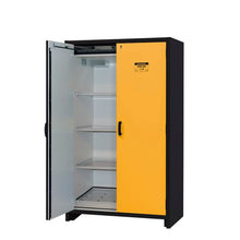 Load image into Gallery viewer, Yellow 45 Gallon 30-Minute EN Flammable Safety Cabinet | 2 Hybrid-Close Doors | 22603 | Justrite - image 5