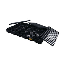 Load image into Gallery viewer, Black 6 Drum Modular Spill Containment Platform With Drain | 1686BD - 1686BD - image 5