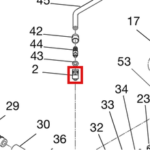 Load image into Gallery viewer, Graco 06105A FITTING,10-32MX10-32F ELBOW - item 002 highlighted in the Graco 313380EN-C parts diagram