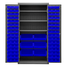 Load image into Gallery viewer, Durham Cabinet, 14 Gauge, 3 Shelves, 102 Blue Bins, 36 x 24 x 72 - image 6