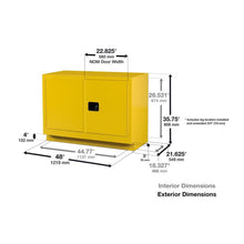 Load image into Gallery viewer, 31 Gal Under Fume Hood Safety Cabinet | 2 Doors, Silver | 884804 - 884804 - image 6