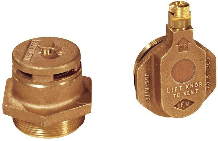 Justrite Brass Vertical Vent For Petroleum Based Applications, 2
