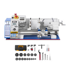 Load image into Gallery viewer, MechMaxx 1.5'' Spindle Bore Metal Lathe Machine 8'' x 16'' High Precision Brushless Motor Mini 1.5HP Benchtop 0-2500 RPM Variable Speed Metal Working Machine 1.5‘’ Spindle Bore Small Lathe without Sta