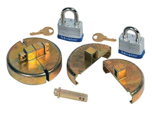 Justrite Drum Lock Set for Plastic Drums, 2 units fit 2-in bung, 2 lock bars. 2 padlocks - #08511