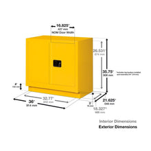 Load image into Gallery viewer, 23 Gal Under Fume Hood ChemCor® Cabinet | Self Close Doors, Silver | 8837242 - 8837242 - image 8