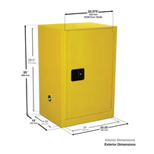 Load image into Gallery viewer, Blue 12 Gal Corrosives/Acids Safety Cabinet | 1 Manual-Close Door | 891202 - 891202 - image 8