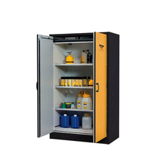 Load image into Gallery viewer, Yellow 45 Gallon 30-Minute EN Flammable Safety Cabinet | 2 Hybrid-Close Doors | 22603 | Justrite - image 8