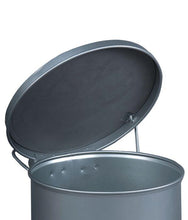 Load image into Gallery viewer, Justrite 6 Gallon, Oily Waste Can, Hands-Free Self-Closing Cover, SoundGard™, Silver - 09104