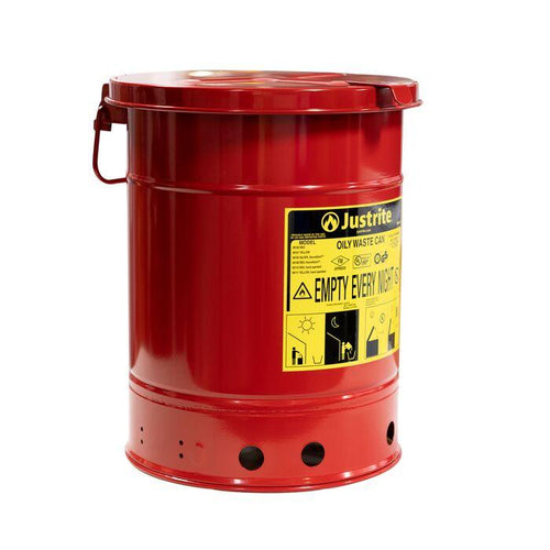 Justrite 09110 CAN, OWC W/HAND COVER, 6G, RED