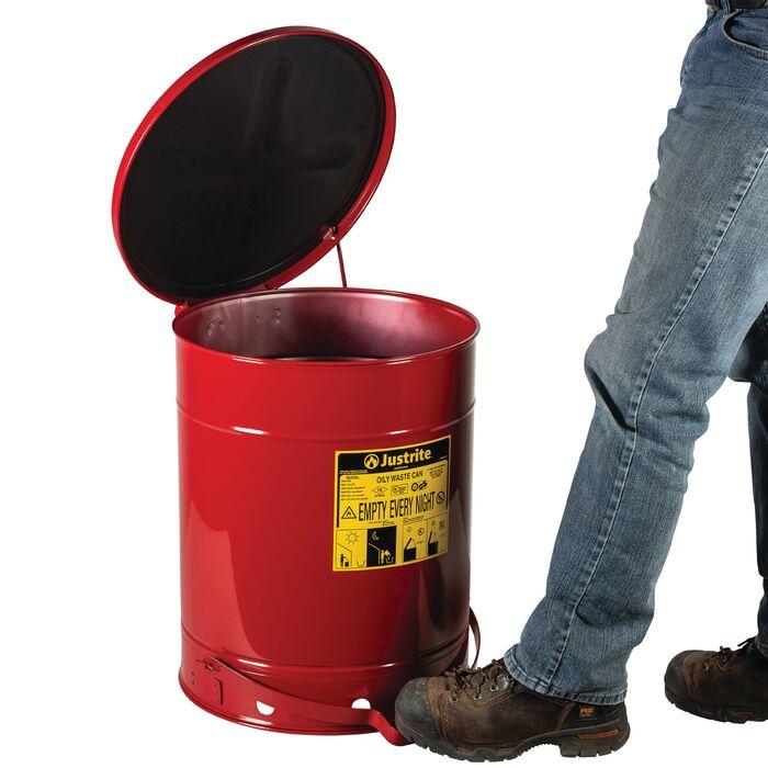 Justrite 09508 CAN, OWC W/SNDGRD CVR, 14G, RD