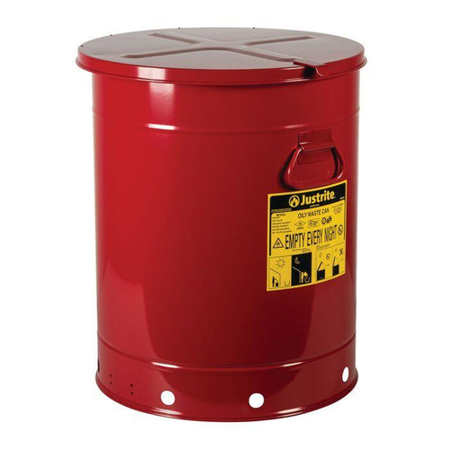 Justrite 09710 CAN, OWC W/HAND COVER, 21G, RD