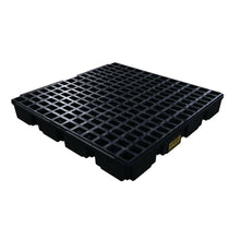 Load image into Gallery viewer, Black 4 Drum Modular Spill Containment Platform With Drain | 1635BD - 1635BD - image 9