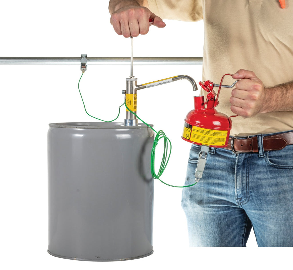 Stainless Steel Piston Safety Drum Pump For 5 Gallon Pails, with Flash Arrester - #07713