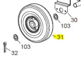 Load image into Gallery viewer, Replacement Heater Wheel Ø260 x Ø26 for Blaze 100 Heater