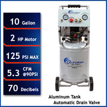 Load image into Gallery viewer, California Air Tools 10020ACAD Ultra Quiet &amp; Oil Free Air Compressor w/ Auto Drain Valve