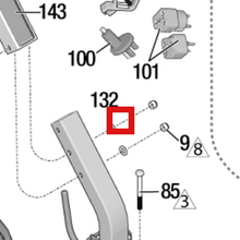 Load image into Gallery viewer, Graco 100731 Washer - item 132 highlighted in the Graco 3A9031EN-G parts diagram