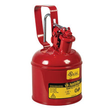 Load image into Gallery viewer, Justrite 10101 1-Quart Steel Safety Can