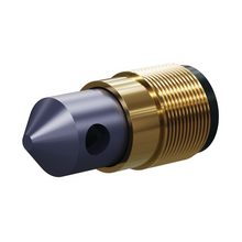 Load image into Gallery viewer, Kennametal T090-42 Double Angle Tungsten Carbide Blast Nozzle, 1/4" Bore, 1-1/4" Brass Thread