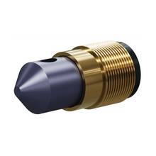 Load image into Gallery viewer, Kennametal T045-62 Double Angle Tungsten Carbide Blast Nozzle, 3/8" Bore, 1-1/4" Brass Thread