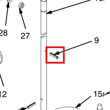 Load image into Gallery viewer, Graco 101349 PIN, SPRING, STRAIGHT - item 9 highlighted in the Graco 306426EN-F parts diagram