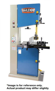 Baileigh Industrial - 3HP 220V 1Ph 18" Industrial Wood Working Vertical Bandsaw, 20" x 24" Table Size