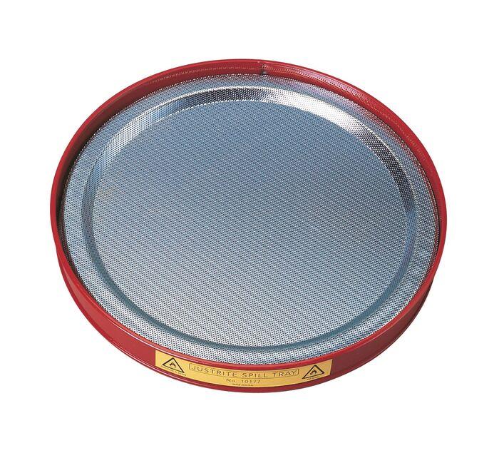 Justrite 1 Quart Spill Tray for Safety Cans Up to 5 Gallons, Steel, Red - 10177