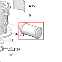 Load image into Gallery viewer, Graco 102656 Muffler - item 5 highlighted in the Graco 308485EN parts diagram