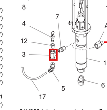 Load image into Gallery viewer, Graco 102901 Fitting, Tee, Pipe - highlighted in parts diagram