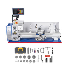 Load image into Gallery viewer, MechMaxx 1.5‘’ Spindle Bore Metal Lathe Machine with DRO 10'' x 30'' High Precision Benchtop 0-2000 RPM Variable Speed Metal Working Machine 1.5HP Small Lathe without Stand 1030VD