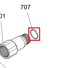 Load image into Gallery viewer, Graco 103255 PACKING, O-RING - item 707 highlighted in the Graco 3A5653EN parts diagram